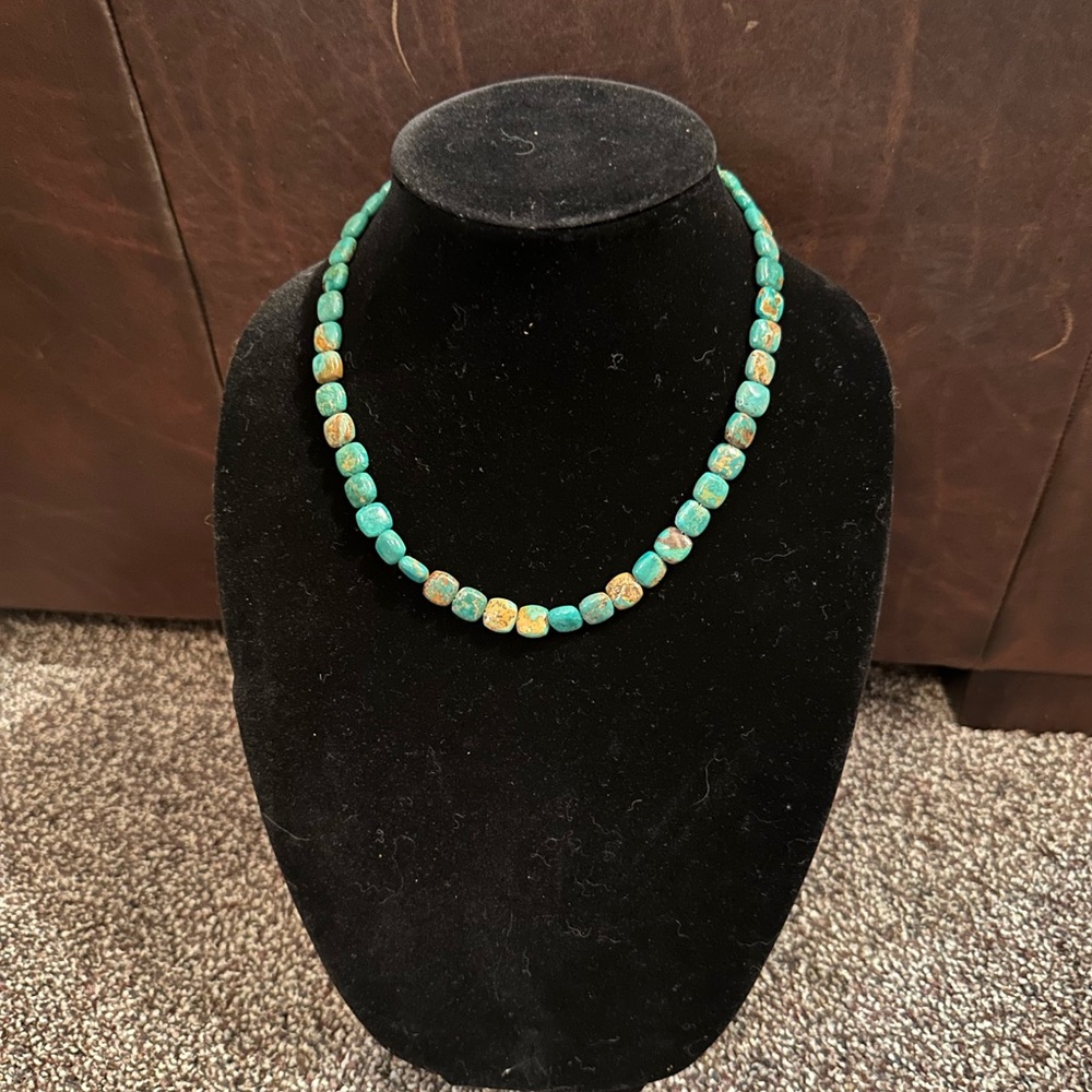 Hand Crafted “One of a Kind” Turquoise & Sterling Silver Necklace